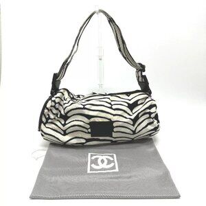 CHANEL Sports CC CC Mark Bag Shoulder Bag Nylon White